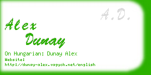 alex dunay business card